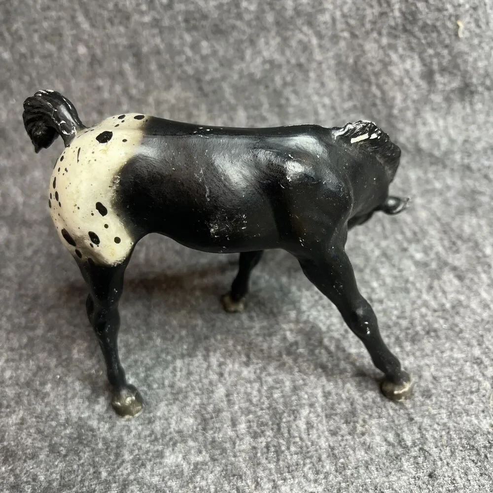 Breyer Horse Black Blanket Appaloosa Scratching Foal #168 Mold Vintage 1970-1986